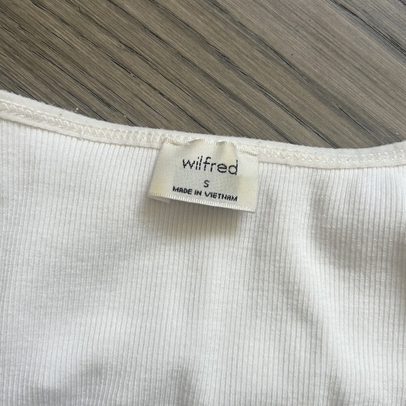 🔥wilfred🔥 | Aritzia Danette white ribbed t-shirt - Picture 7 of 12